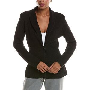 St. John Womens Tuxedo Textured Jacket, Black